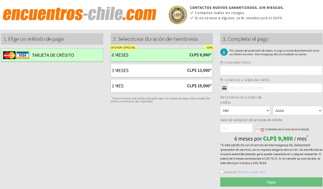 encuentros chile precios