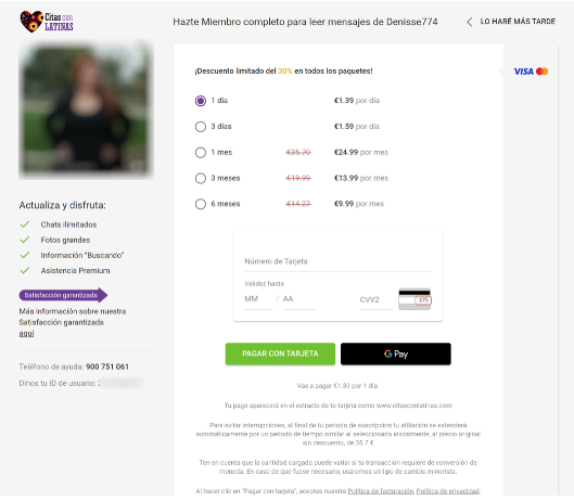 Cuanto cuesta citas con latinas