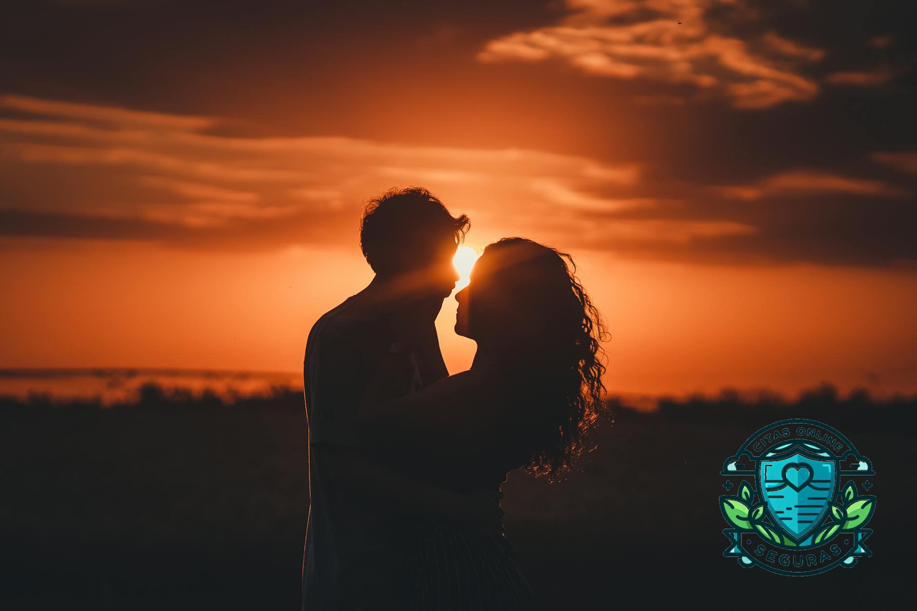 silhouette photography of man and woman